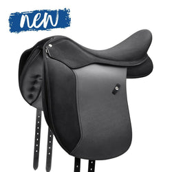 Wintec Pro WIDE Adjustable Synthetic Dressage Saddle HART Black/Brown 16-18' NEW