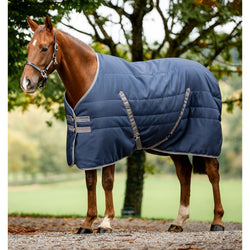 Horseware New Rambo Stable Rug Microfibre Lite Weight 100g Navy/Black 5'6'-7'3'