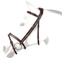 Amerigo Flash Bridle with Padded Anatomical Headpiece BR74 Black/Brown Cob/Full