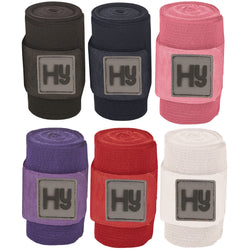 Hy Equestrian Exercise Bandage Elasticated Support Polo Leg Bandages All Colours