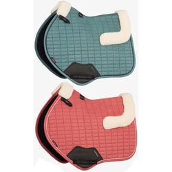 LeMieux Merino+ Suede Close Contact Square Wool CC comfort Saddlepad Aloe/Spice