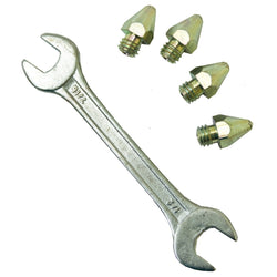Liveryman Standard Studs with Tungsten Tip for Good Ground x 4 and Spanner Set