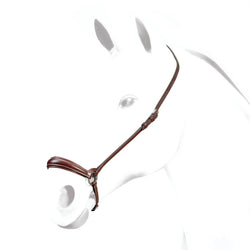 Selleria Equipe Leather Hannoverian Dropped Noseband Stitching Black/Brown/Red