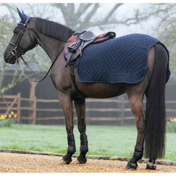 LeMieux Arika Clima-Tek Quarter Sheet Wicking Cooler Ride On Exercise Rug Navy
