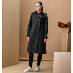 Horseware Ladies AA Alessandro Albanese Isabella Riding Trench Coat Black/Sand