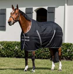 Horseware Rambo Stable Rug New Microfibre MediumWeight 200g Navy/Black 5'6'-7'3'
