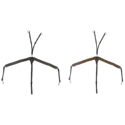 Whitaker Ready to Ride Elasticated Leather 3 Point Breastplate With Martingale