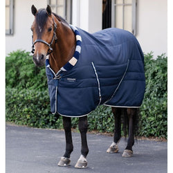 Horseware Newmarket Cosy Stable Rug Fleece Collar Light 100g Navy 5'6''-7'3''