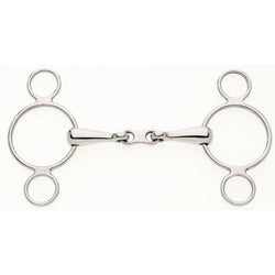 Lorina Continental 2 Ring French Link Continental Dutch Gag Bubble Bit 41/2-6'