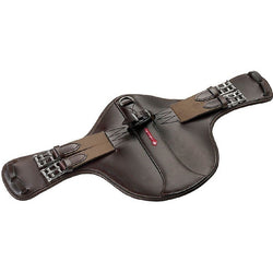 Selleria Equipe Short Leather Event Stud Guard Girth GH20 Black/Brown 45cm-80cm