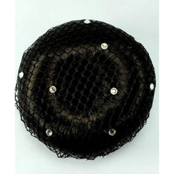 ShowQuest Bun Net with Crystals Mesh Hair Net Elegant Show Accessory Black/Brown