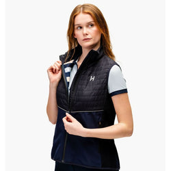 Horseware Ladies Flow Gilet Hybrid Softshell Technical Body Warmer Navy/Whitney