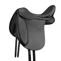 Arena By Bates Adjustable Iberian Leather Dressage Saddle Black Brown 17'-17.5'