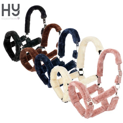 Hy Equestrian Fab Fleece Headcollar Padded Fluffy Headcollar Pony/Cob/Full
