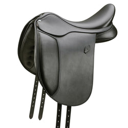 Arena By Bates Cob Adjustable Wide Leather Dressage Saddle With HART 16.5-18'
