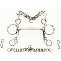 Lorina Mullen Mouth Straight Bar Pelham Showing Bit Curved Mouthpiece 4.5' - 6'