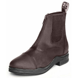 Hy Land Wax Waxed Leather Zip Jodhpur Boot Short Unisex Adult Black/Brown UK 3-9