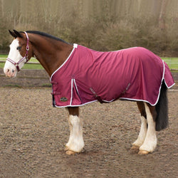 Gallop Summer Sheet Lightweight Stable Blanket With Satin AntiRub Chest Burgundy