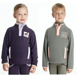 LeMieux Mini Mae Popper Fleece Little Kids 1/4 Neck Microfleece Jumper Age 3-10