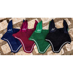 Horseware Rambo Signature  Ear Net Fly Veil Bonnet Ears Black/Burgundy/Navy/Gree