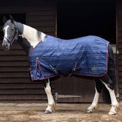Gallop Trojan 50G Lightweight Standard Neck Quilted Stable Rug Navy 5'6'-7'0'