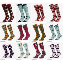LeMieux Fluffies Heart Star Stripe Cosy Soft Warm Fluffy Winter Adults Socks