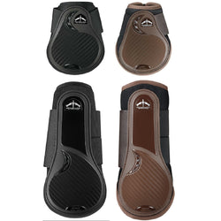 Veredus TRC Vento Professional Fetlock / High Rear Showjumping Boots Black/Brown