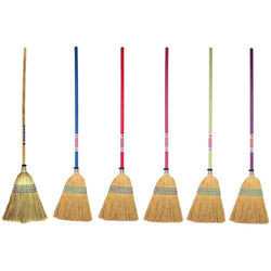 Faulks and Cox Red Gorilla Corn Broom Standard Natral Bristle Sweeping Home Yard