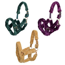 Imperial Riding IRHGo Star Fur Headcollar With Soft Faux Fur Fluff All Colours