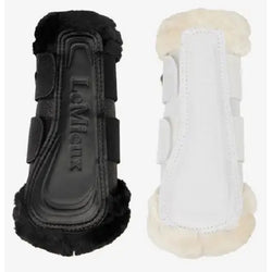 LeMieux Brilliance Fleece Edged Brushing Boot AirFlow Comfort Splint Black/White