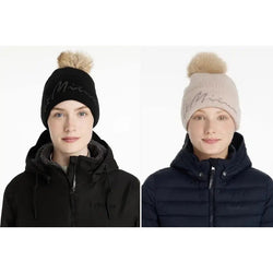 LeMieux Sparkle Beanie Soft Warm Snuggly Microfleece Rib Knit Pom Pom Winter Hat