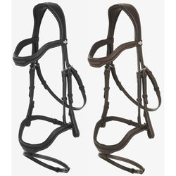 LeMieux Kudos Contour Flash Bridle Adjustable Anatomic Padded Mono Black/Brown