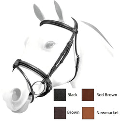 Selleria Equipe Emporio Padded Leather Crank Flash Bridle BRE08 Black/Brown