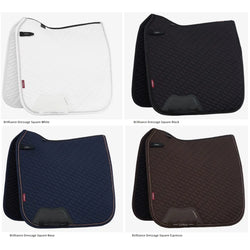 LeMieux Brilliance Dressage Square Sparkle Saddlepad Black/Brown/Navy/White