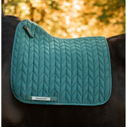 Horseware Dressage Saddle Pad Wicking Padded Square Saddle Cloth Dunasty Green