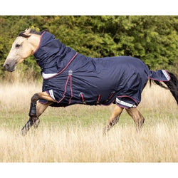 LeMieux Kudos Storm-Tek Lightweight Lite 50g Turnout Rug + Hood 4'9'-7'3' Navy