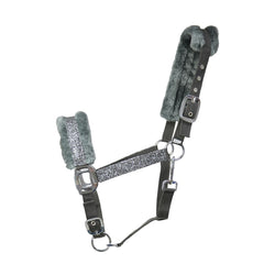 Hy Equestrian Dazzle Head Collar With Fleece Padding Gold and Silver Star Detail