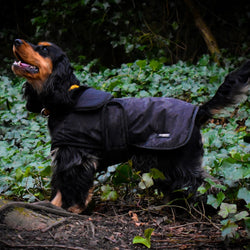 Whitaker Sydney Reflective Dog Coat Fleece Lined 100g Warm Fill Black Camo XS-L