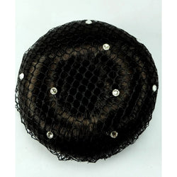 ShowQuest Bun Net with Crystals Mesh Hair Net Elegant Show Accessory Black/Brown