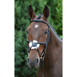Hy Equestrian Mexican Bridle with Rubber Grip Reins Brown/Black XS Pony - XF