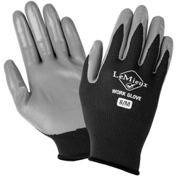 LeMieux Work Gloves Soft Lightweight Water Resist Yard Stable Garden Black/Navy