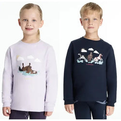 LeMieux Mini Poppy Long Sleeve Top Kids Brushed Cotton  Jersey Jumper Age 3-10