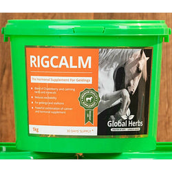 Global Herbs RigCalm Hormonal Colt Stallion Gelding Behavior Calming Supplement