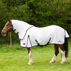 Gallop Dual 5-Point Breathable Light Fly Rug With Detachable Neck White 5'6-7'0'
