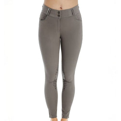 Horseware Ladies Newmarket Mid Rise 4 Way Stretch Breeches Knee Patch Navy 24-38