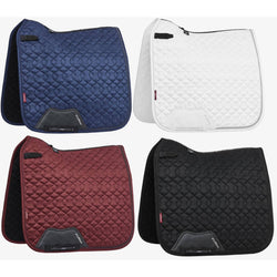 LeMieux Crystal Suede Dressage Pad Square Quilted Saddlepad Burgundy/Black/White