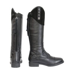 Hy Equestrian Childrens Soriso Long Riding Boots Leather and Synthetic Black 10-3