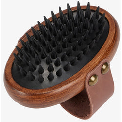 LeMieux Artisan Horse Massage Brush Flexible Deep Clean Removes Dirt Dust Hair