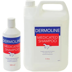 Dermoline Medicated Horse Shampoo Anti Bacterial Soothing Cooling Skin Body Wash