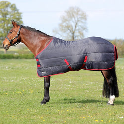 Hy Equestrian HyCONIC 100g 300D Lightweight Quilted Stable Rug Charcoal 4'6-7'3'